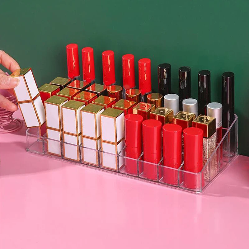 Акриловая коробка для хранения губной помады демонстрационная стойка кистей