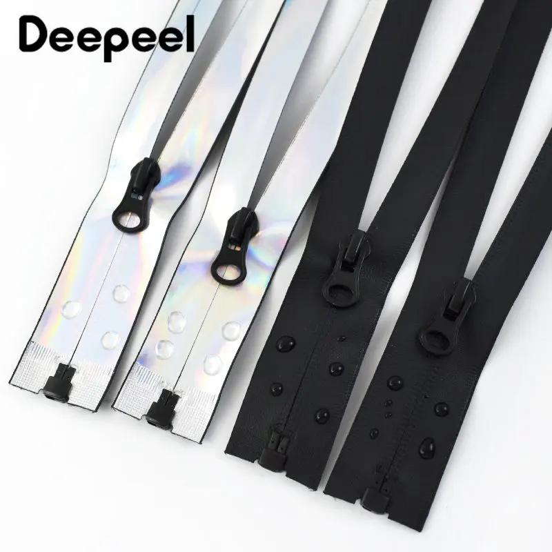 

2Pcs 5# 40-100cm Waterproof Zipper Nylon Reflective Invisible Zips Bag Jacket Clothes Repair Kit DIY Sewing Material Accessories