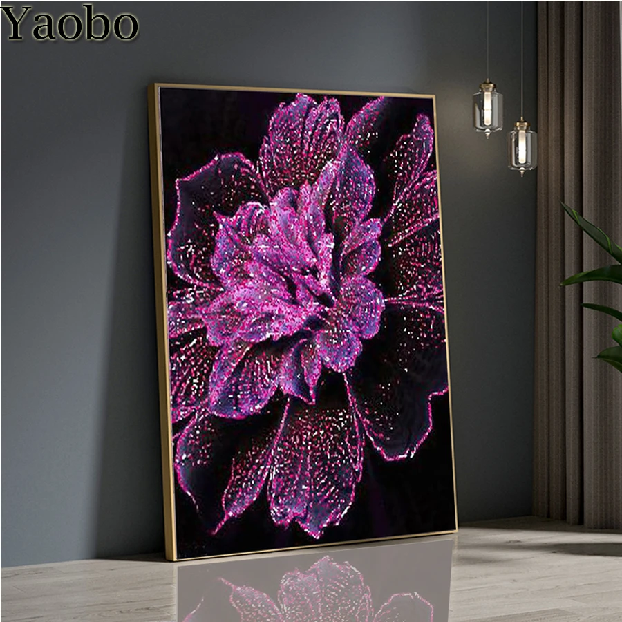 

Abstract Purple Flower Diamond Paintings New Collection 2022 5d Crystal Embroidery Art Painting Kits Mosaic Cross Stitch Sets