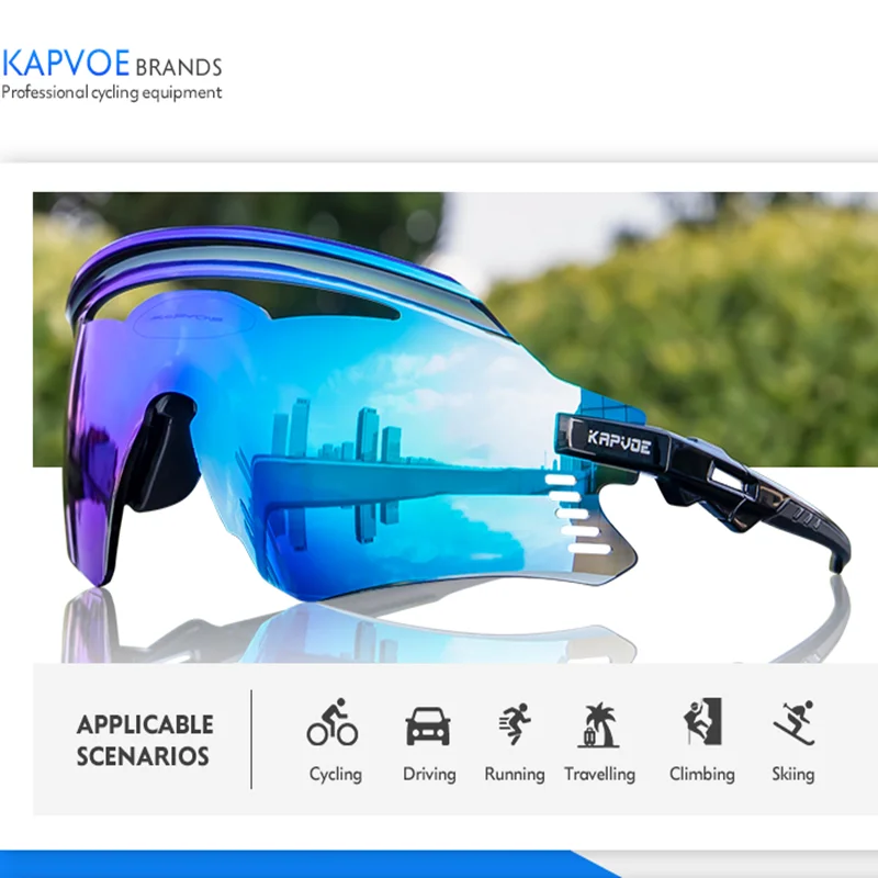 

Kapvoe Cycling Sunglasses Men's Sunglasses MTB Bicycle Bike Sun Glasses Polarized For Men Sports Goggles Driving Eyewear UV400