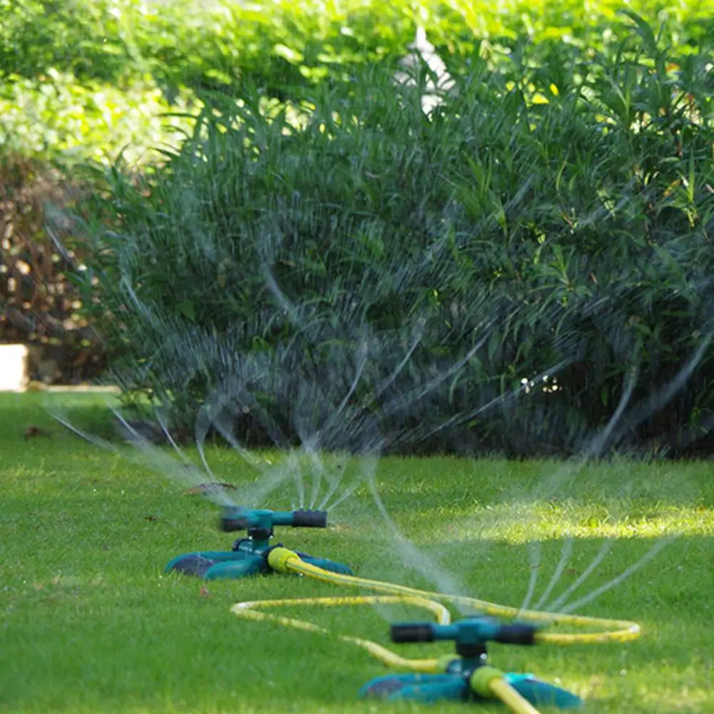 

Irrigation Sprinkler with Connector Adjustable Wide Coverage Grass Sprinkler 3 Propeller Nozzles Grass Sprinkler Home Supply