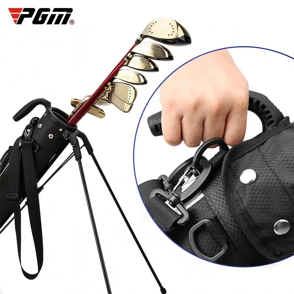 PGM Golf Stand Bag Lightweight Portable Golf Bracket Bag Waterproof Golf Gun Bag Support Stand Rack Large Capacity for 9 Clubs