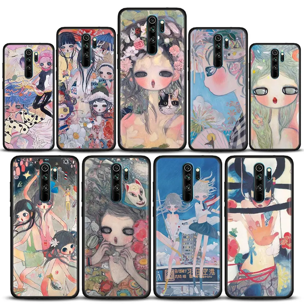 

Aya Takano Art Painting Funda Xiaomi Redmi 9 9C NFC 9T 9A 10 8A 7 6 A Cases Cover For Redmi K40 K50 Pro Plus Soft Coque