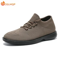 2022 new summer mens british style shoes classic light breathable mesh flat shoes fashion casual business dress shoes big size