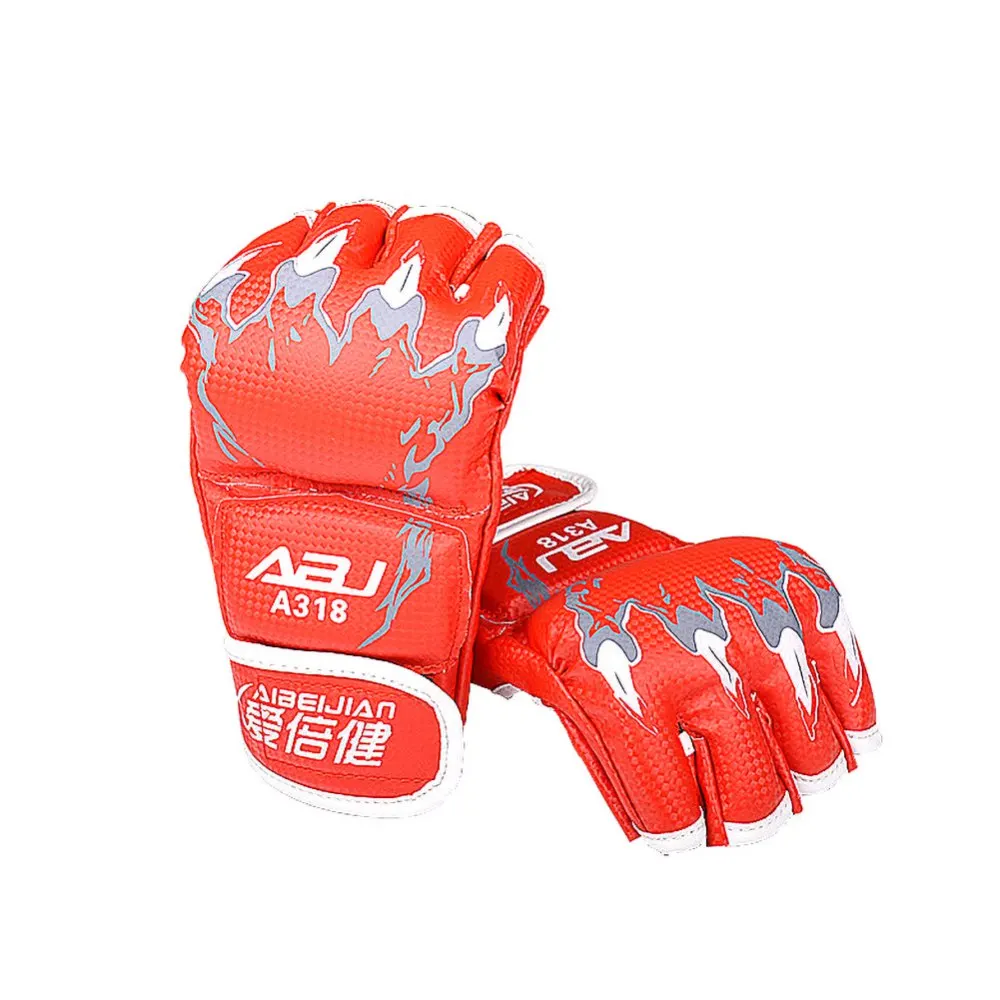 

Boxing Glove Leather Kickboxing Protective Glove Kids Children Punching Training Sanda Sports Supplies, Blue