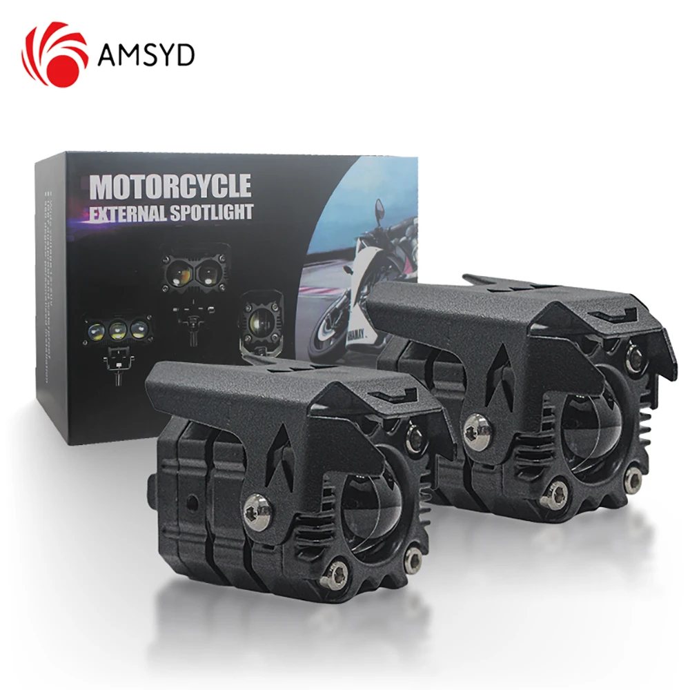 2 Шт. Светодиодные Прожекторы Для Мотоциклов Дальний/ближний Свет