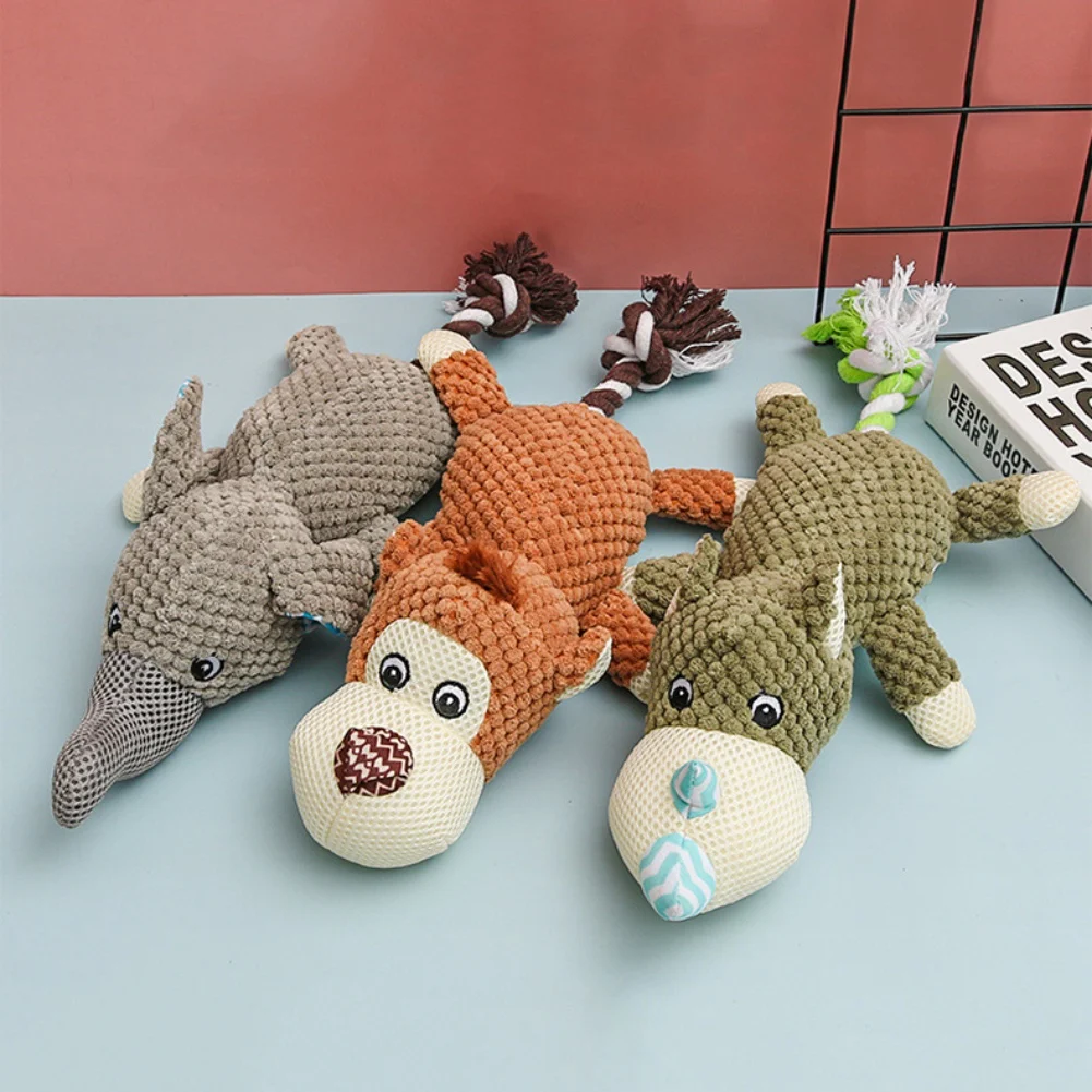 Bulk Pet Puppies Cute Puppy Squeaky Squeakers Toy Plush Dog 
