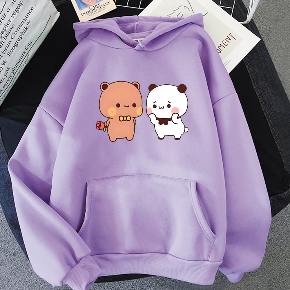

Women/Men Kawaii Cartoon Autumn Sweatshirts Panda Bear PandaBear Graphic Printed Hoodies Cute Pullovers for Girls Long Sleeve
