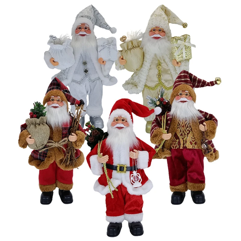 

Искусственная плюшевая кукла, игрушки 2023, Детский новогодний подарок, украшение для дома, украшения для рождественской елки, большая подста...