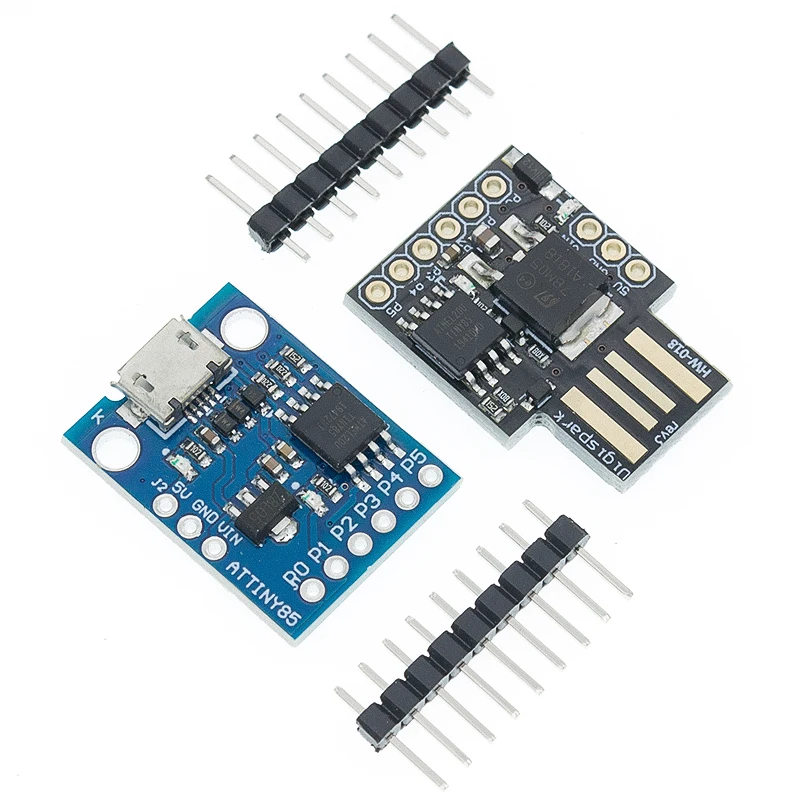 Фото Сине-черная плата разработки TINY85 Digispark Kickstarter Micro, модуль ATTINY85 для Arduino IIC I2C USB №1