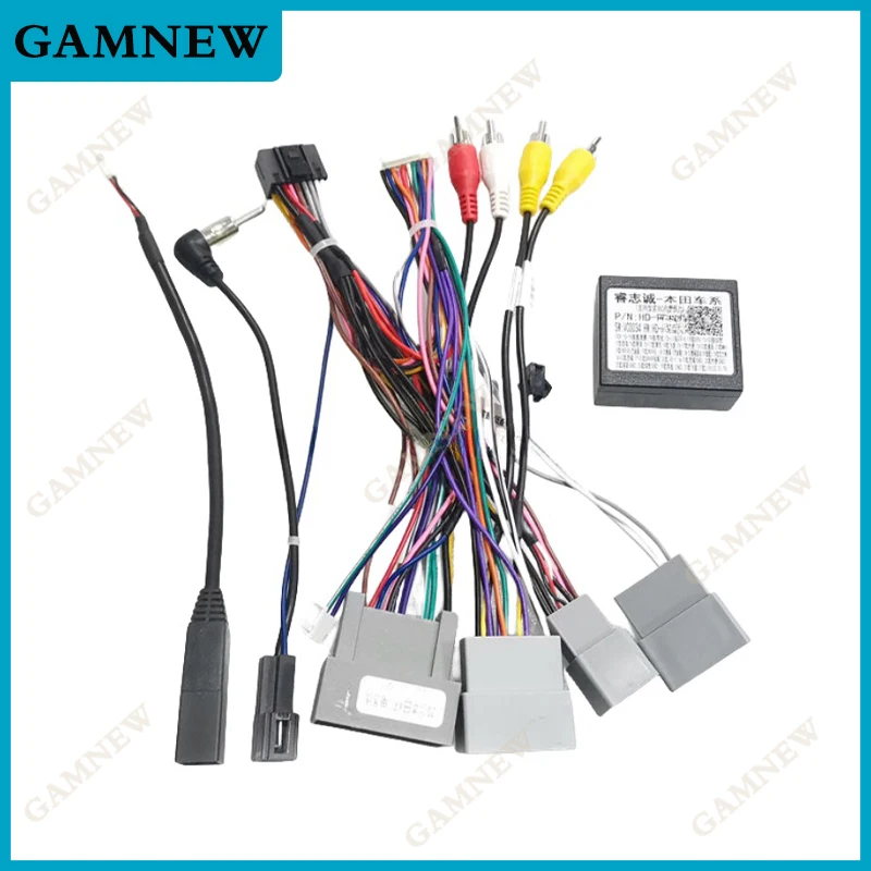 

16-контактный автомобильный жгут головного устройства, кабель адаптера питания с Canbus для Honda Jade XR-V Vezel Fit GK 2013-2019