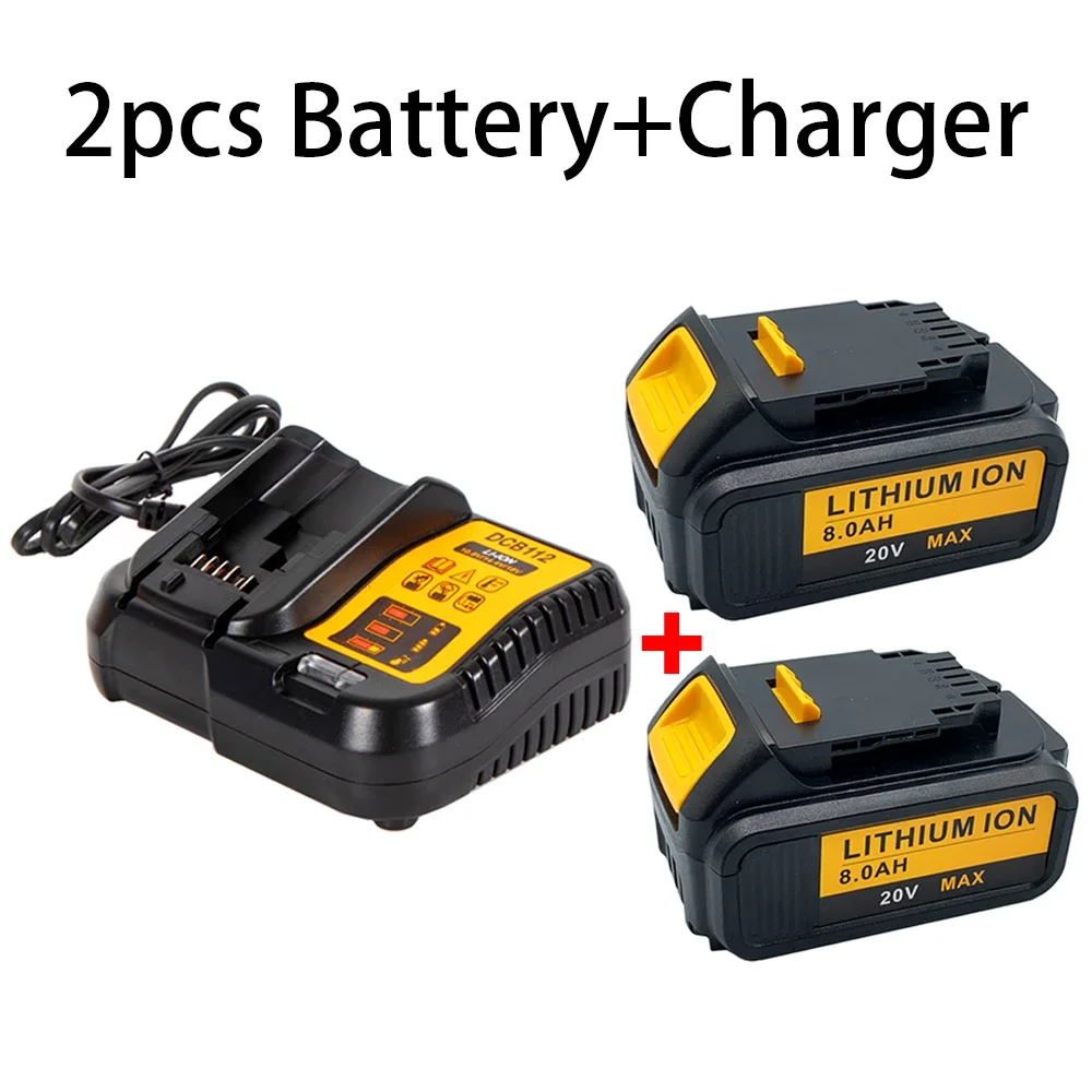 

Original 20V 8000mah for Dewalt DCB200 Rechargeable Li-ion Battery 20V MAX Replacement for DeWalt DCB205 DCB201 DCB203 Power