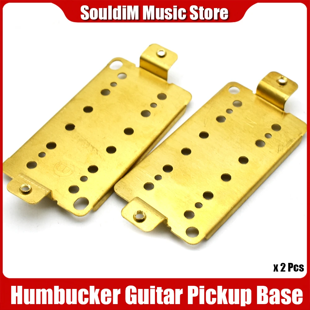 

2pcs Durable Brass Humbucker Guitar Pickup Base Plate Neck Bridge Pickup Baseplate for Lp Electric Guitar Replacement Parts