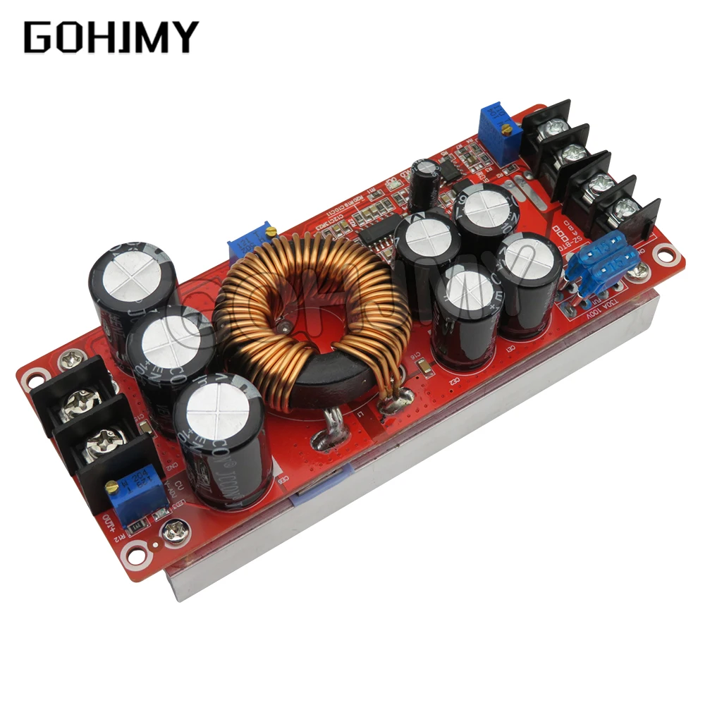 Повышающий Модуль питания для автомобиля, преобразователь постоянного тока 1200 Вт 8-60 в 20 А до 12-83 в