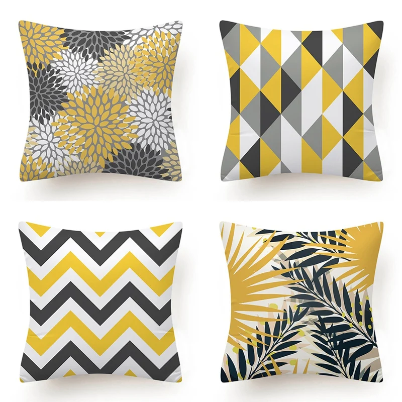 

4 PCS Decorative Cushion Cover 45X45 Sofa Pillow Cover Home Decor Nordic Car Seat Decoration Pillow Case