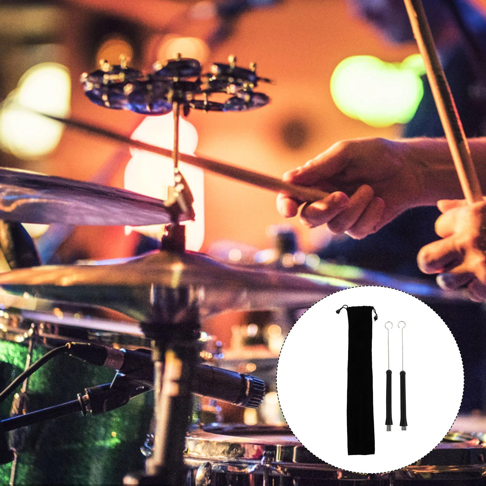 

1 Set of Portable Drum Brushes Drum Wire Sticks Brushes for Jazz Drums