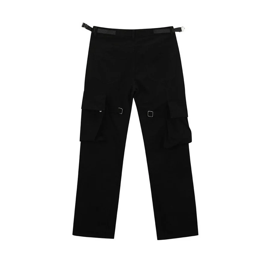 

travisscott 1:1 High Quality Metal VUJADE Pencil Pants Black Trousers Inside Tag