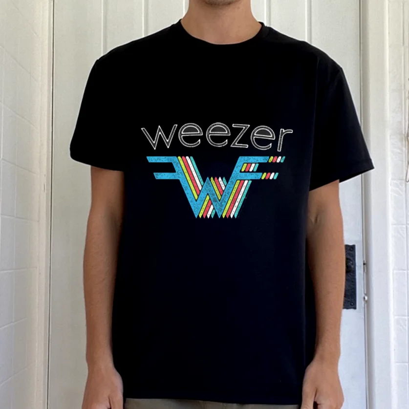 

Weezer 3D Rainbow Logo Classic Black T-Shirt
