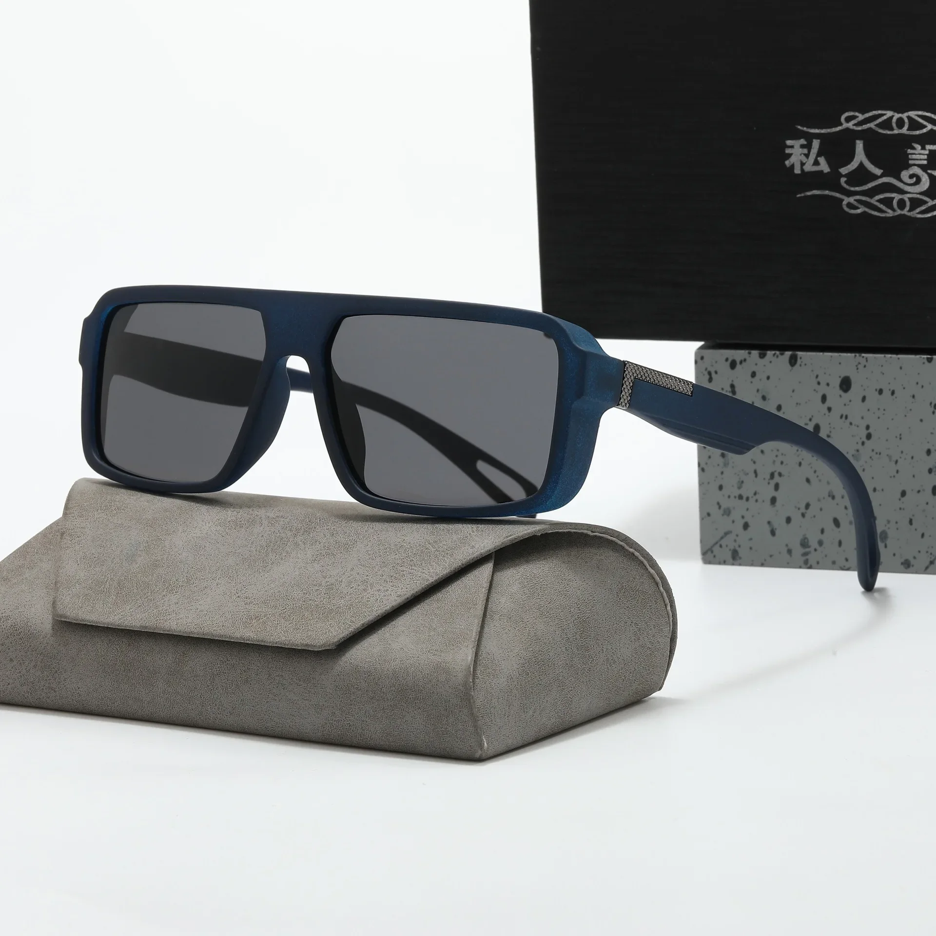 Большие квадратные поляризованные солнцезащитные очки из ацетата