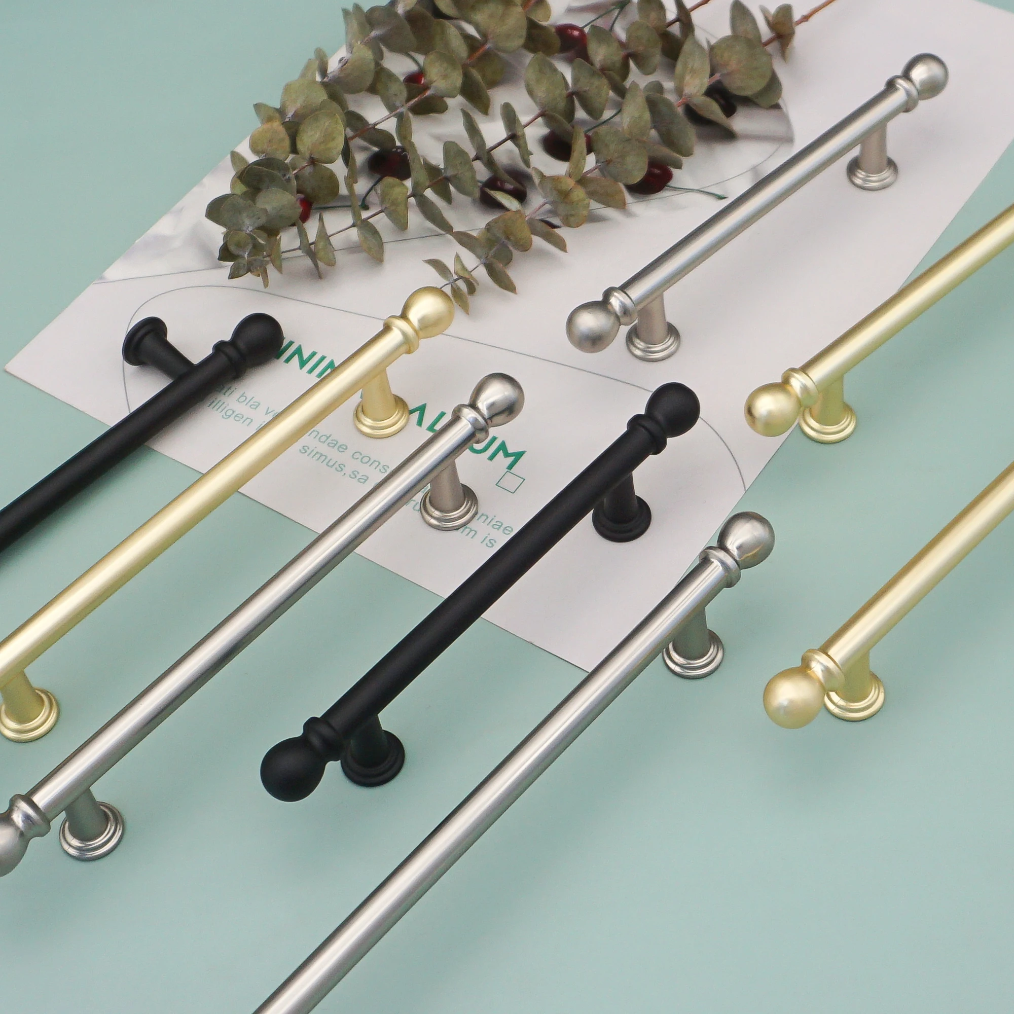 

Мебельные ручки из цинкового сплава, черные/золотые/никелевые, 96/128/192 мм