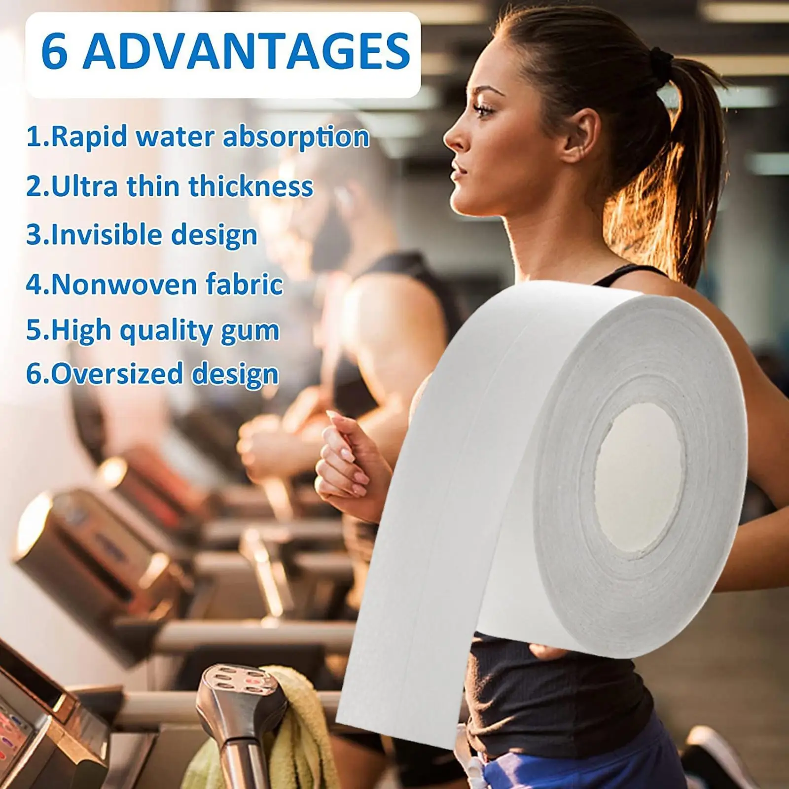 

8m Disposable Underarm Sweat Pads Self Adhesive Neckline Anti-dirty Sweat-Wicking Sticker White Color For Adults F5B7