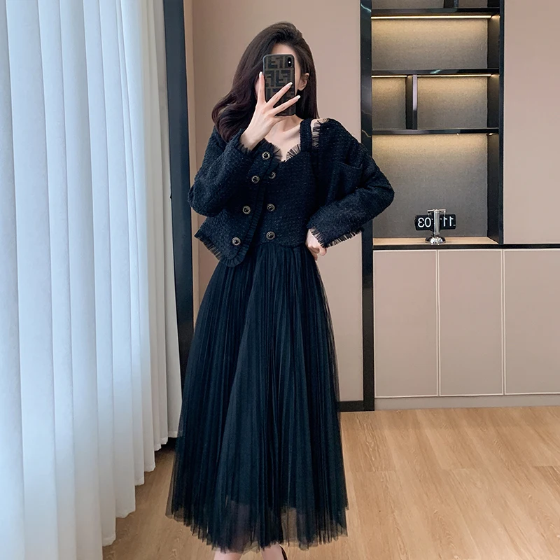 Женский комплект из двух предметов роскошный Очаровательный Комплект твидовая