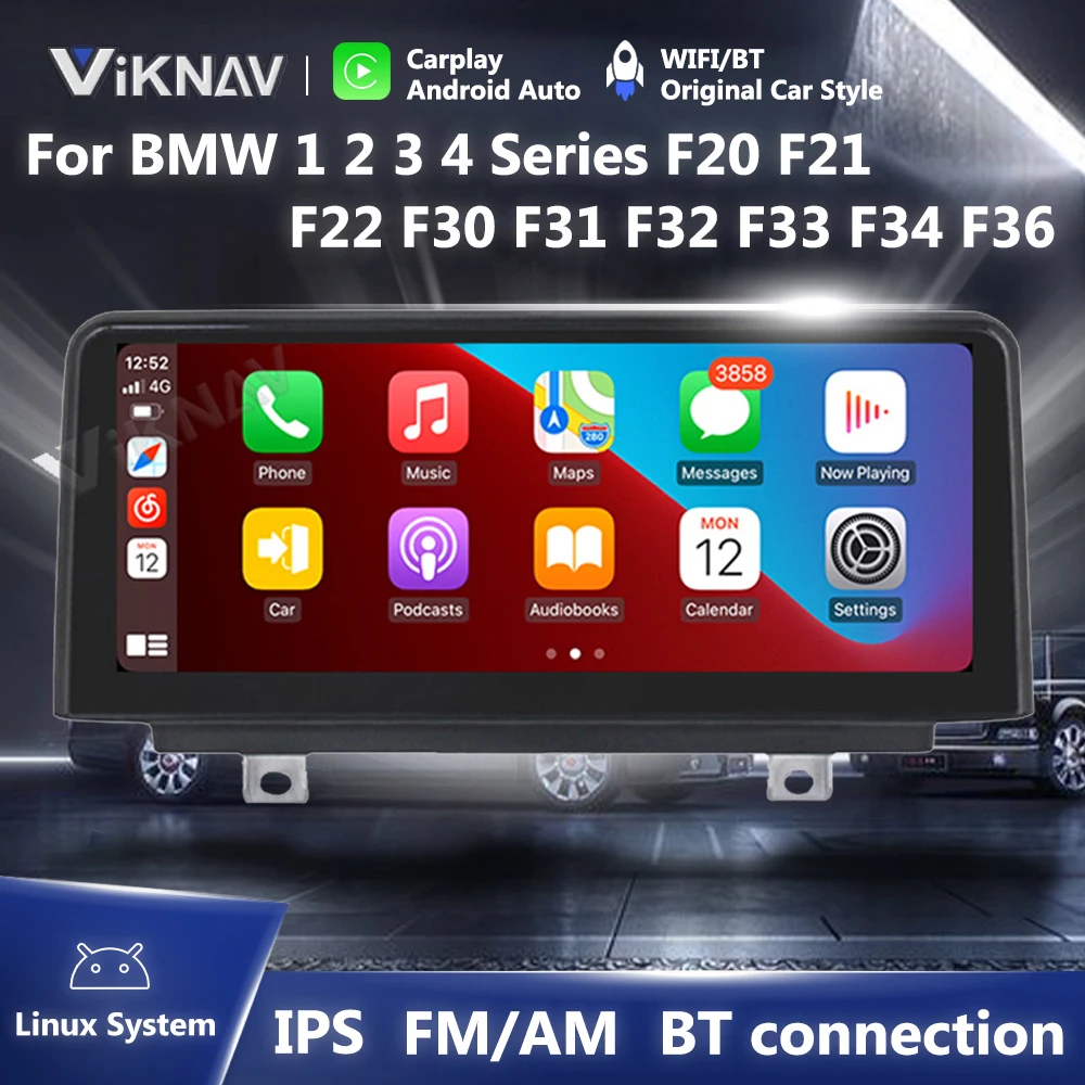 

Автомагнитола для BMW 1 2 3 4 серии F20 F21 F22 F30 F31 F32 F33 F3 Linux, сменная мультимедийная стереосистема Plyer Carplay, GPS-навигация