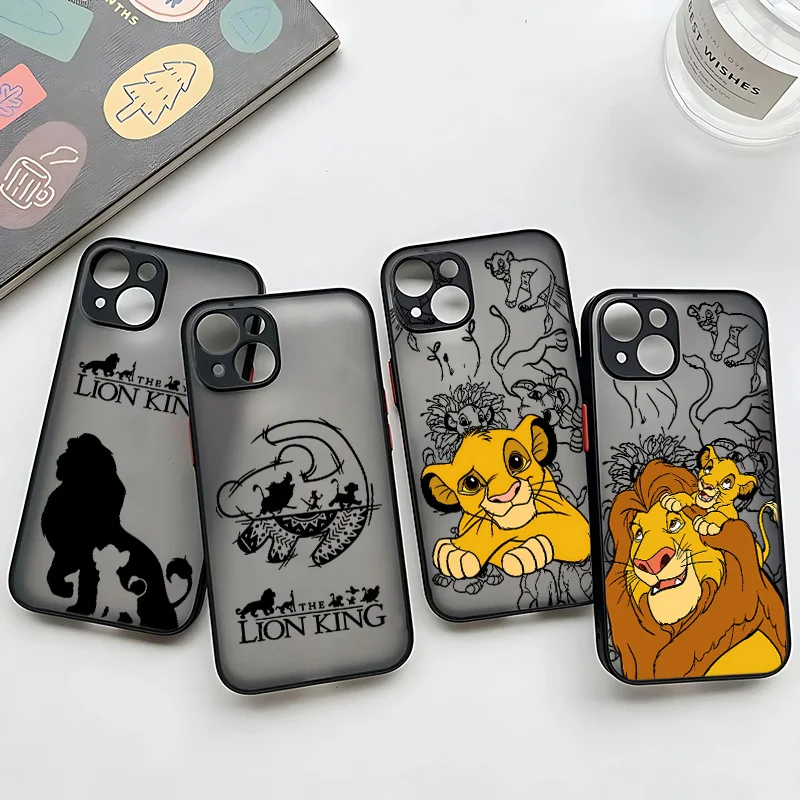 Disney The Lion King Phone Case For Apple iPhone 16 15 14 13 12 11 Mini XS X Pro Max Plus Frosted Translucent Cover