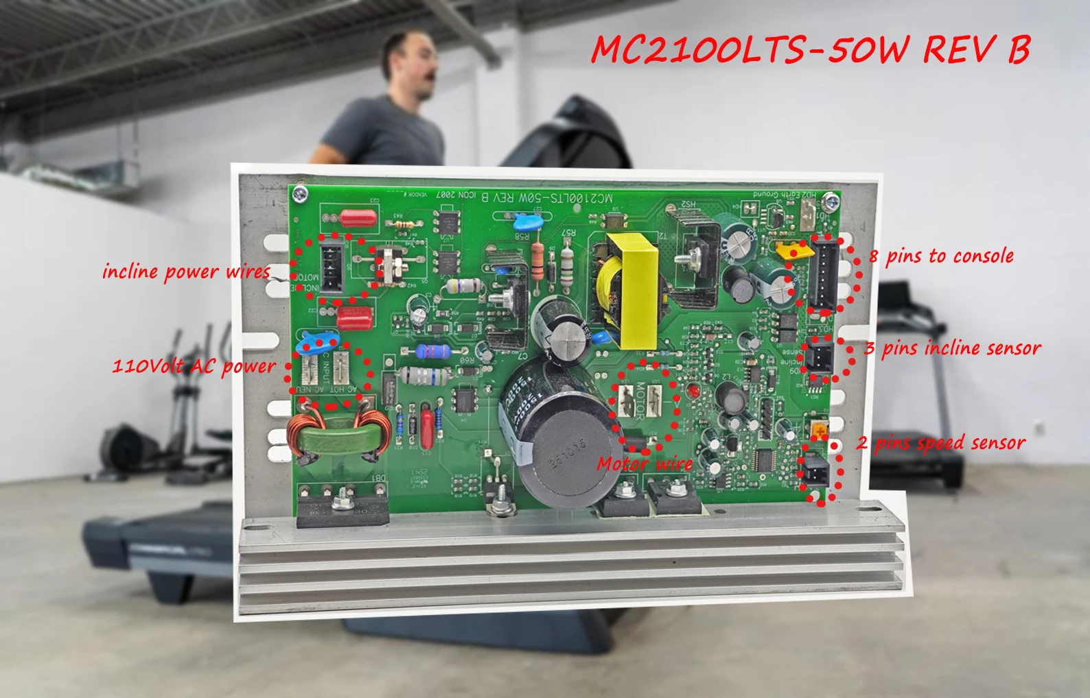 Фото Контроллер скорости двигателя беговой дорожки 110В MC2100LTS-50W REV B 256266 №3
