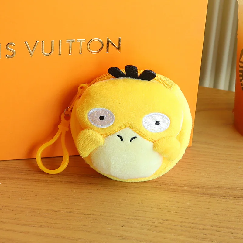 Фото Pokemon новая сумка для наушников Psyduck, детская мода, очаровательный кошелек для монет, подарки на день рождения для друзей и девочек №3