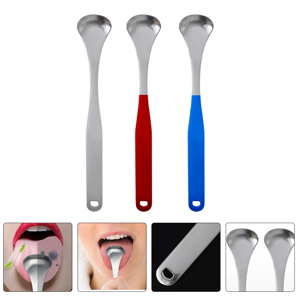 

Tongue Scraper Cleaning Cleaner Brush Cleanser Tool Breath Bad Oralhygiene Scrubber Scraping Stainless Travel Cleaners Spoon