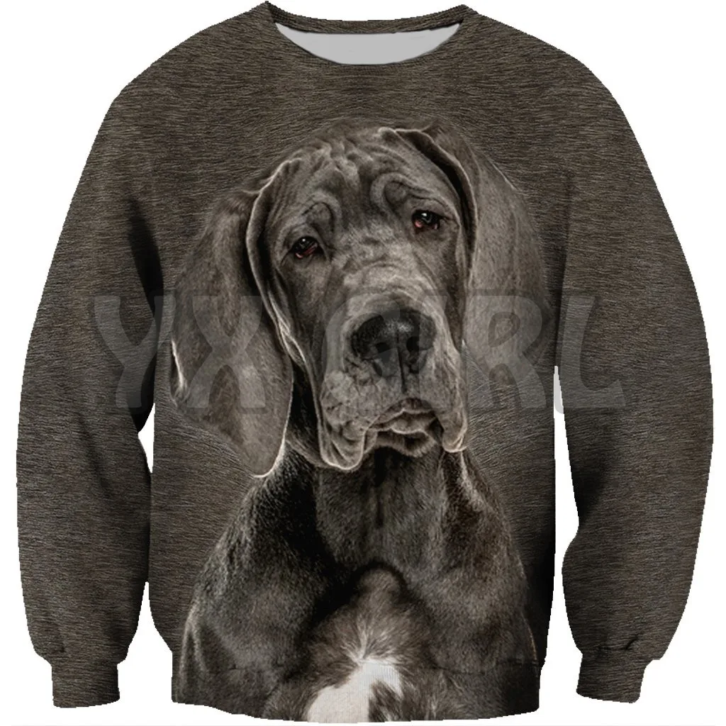 

New Funny Dog Sweatshirt Great_Dane 3d Printed Sweatshirts Men For Women Pullovers Unisex Tops