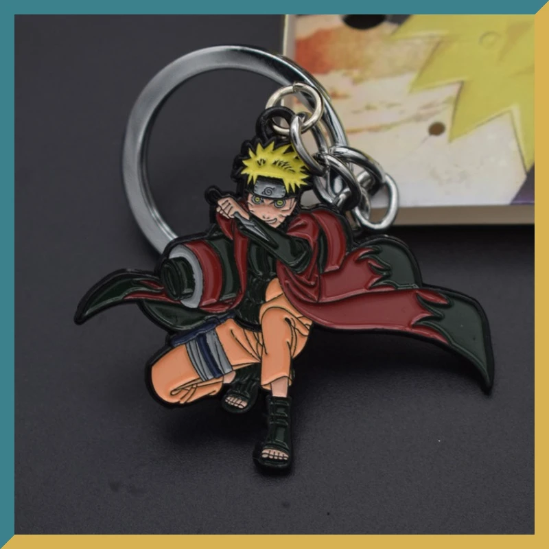 

Anime Peripheral Naruto Q Version Metal Keychain Small Gift Pendant Ornament Cartoon Necklace Ornament Collection Toy Gift