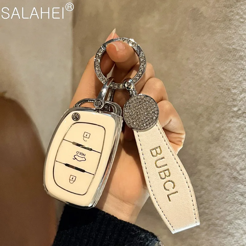 

TPU Car Key Case Cover Full Protection Shell Keychain For Hyundai I10 I20 I30 I40 IX35 IX45 IX20 Tucson Accent Santa Accessories