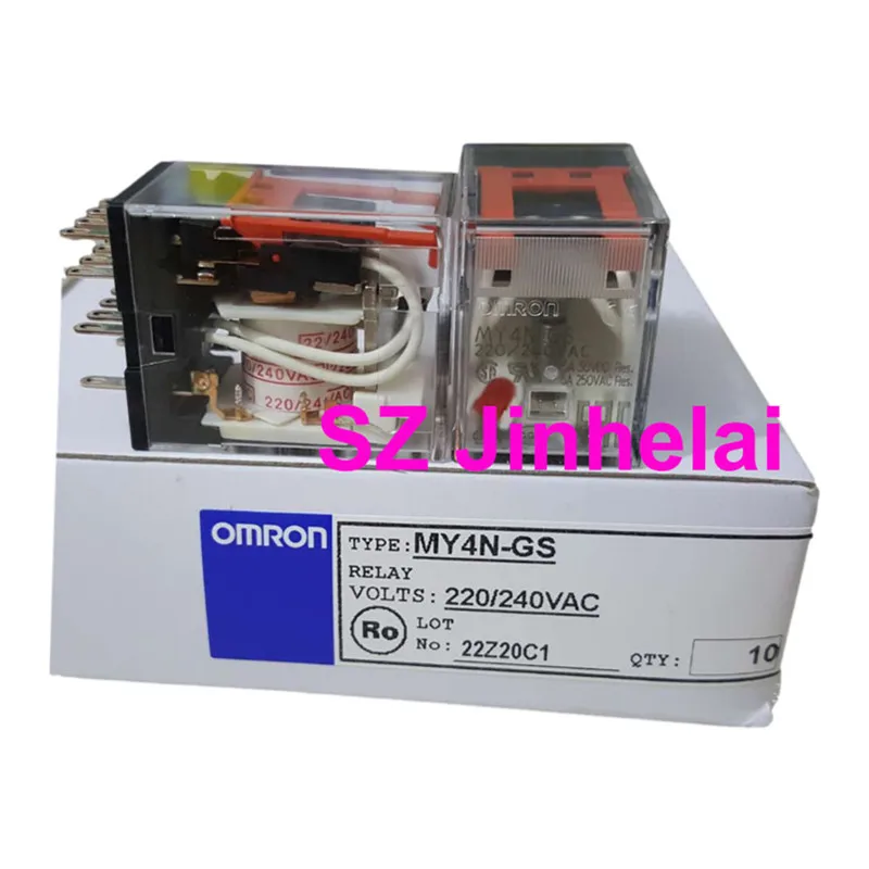 Оригинальные реле непрерывной мощности Omron 4NO 4NC, 14 контактов, 10 шт.