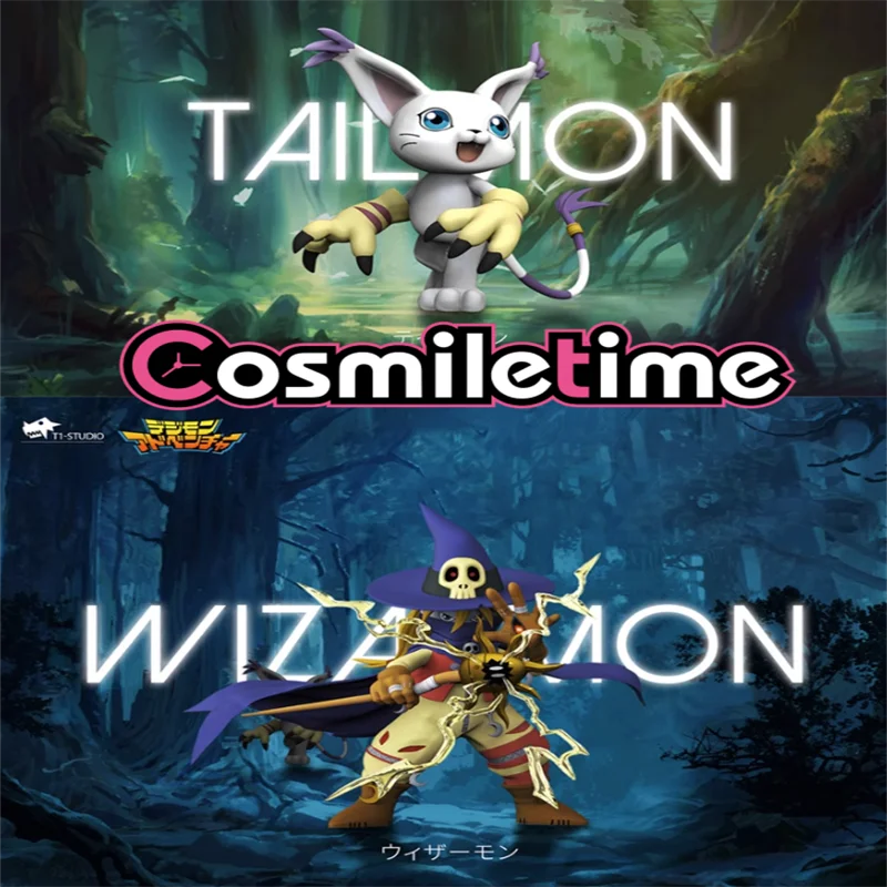 

T1 Studio Digimon Monster Wizarmon Tailmon Resin Painted Figure Statue Model GK Children's Toys For Girl Anime Toys Xmas Gifts W