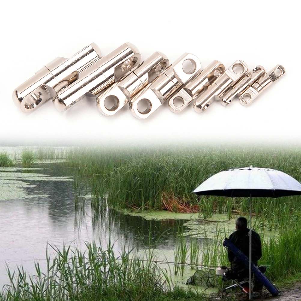 

5pcs Stainless Steel Column Type Rotary Bearing Swivel Fishing Swivels Hook Without Ring Lure Connector