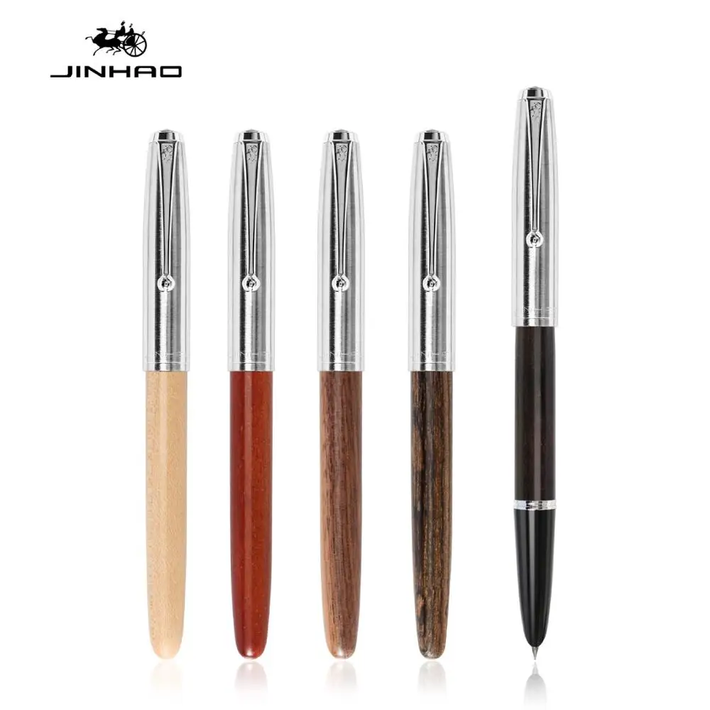 

Jinhao Office Wood School Calligraphy Fine Pens Fountain Stationery Remastered Extra 0.38mm Classic Pen Nib Supplies