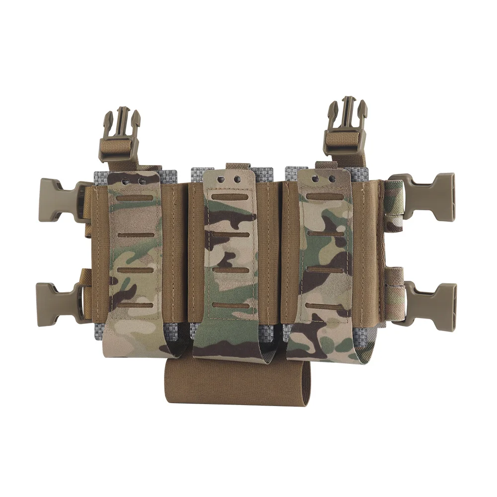 Фото OPHIDIANTAC MOLLE 5.56 Трехсекционный подсумок для магазинов с заменяемой крышкой, подходит для бортовой системы крепления на нагрудный ремень. №3