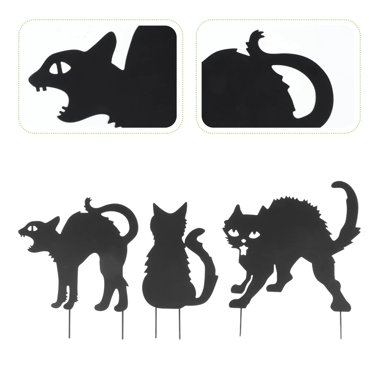

Cat Yard Garden Stake Lawn Stakes Halloween Animal Sign Decoration Black Statues Iron Silhouette Art Metal Decorations Supplies