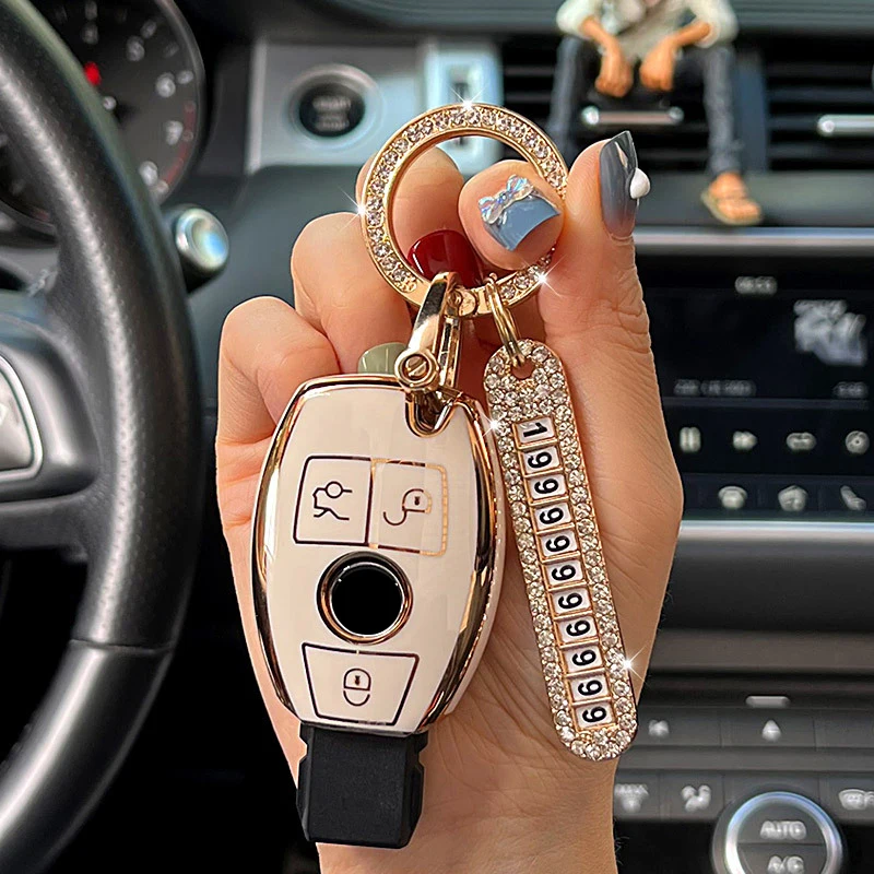 

Soft TPU Car Key Case Cover For Mercedes Benz A B E V C G M R S Class W204 W212 W176 GLC CLA GLA GLS GLE GLB GLK AMG Keychain