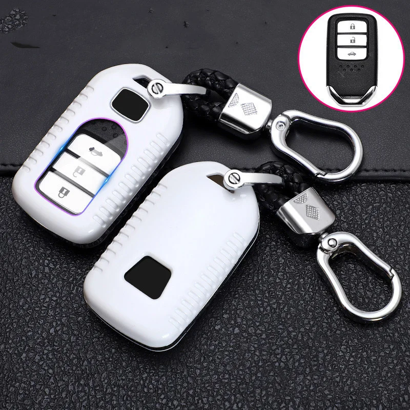 

Car Key Case Cover Key Shells Holder For Honda Vezel City Civic 4d 2019 BR-V HR-VCRV Pilot Accord Jazz Jade Crider Odyssey