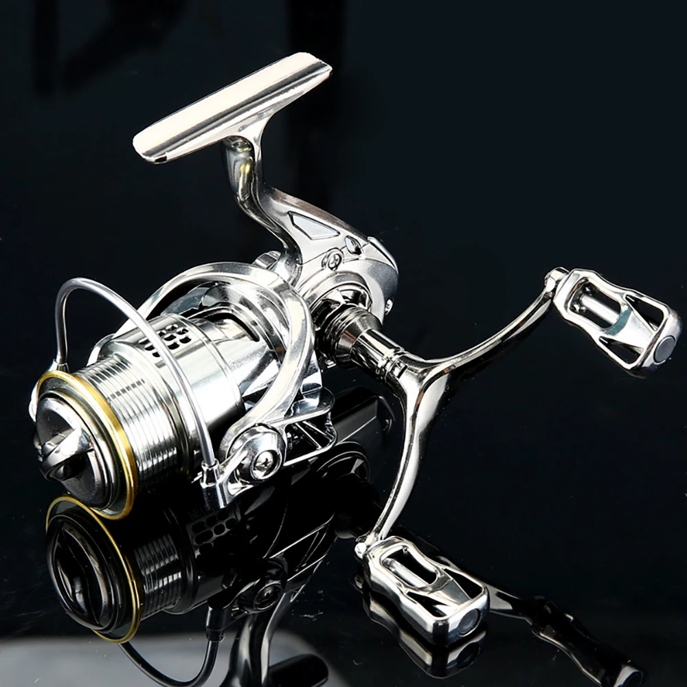 

GHOTDA Fishing Reel Lure 2000S/3000S Series Electroplate Silver Double Handle Spinning Spool Max Drag 8kg Throwing Freshwater