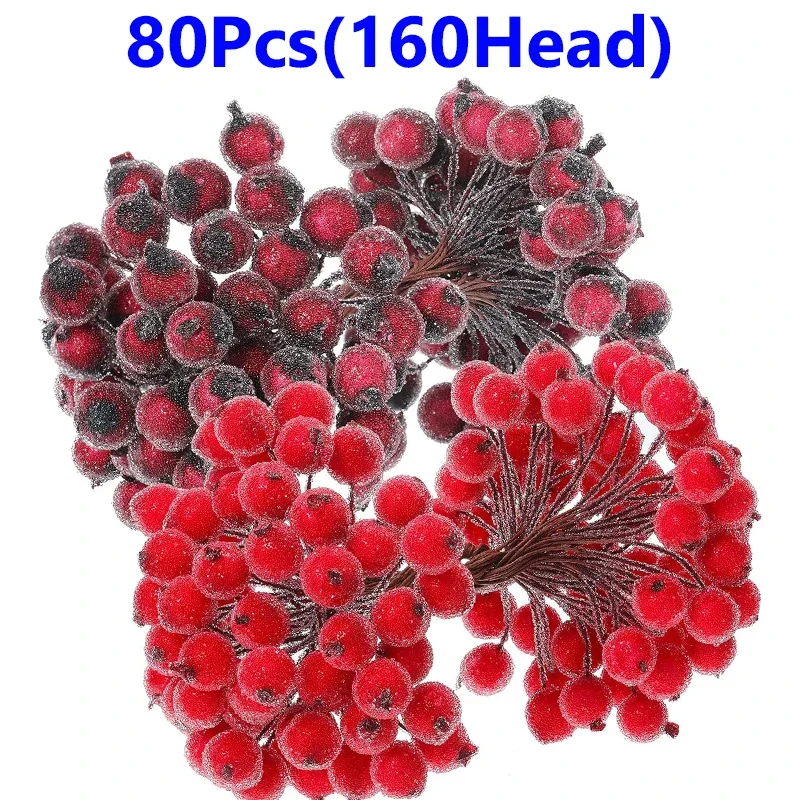 

Искусственные ягоды Падуба красные 40 шт