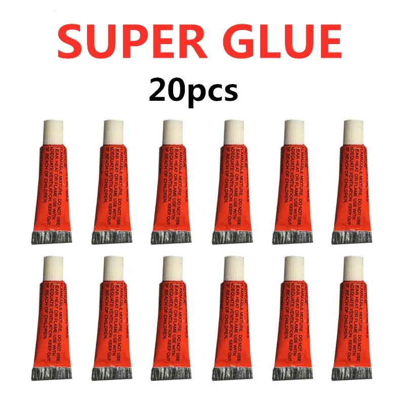 

20pcs Liquid Super Glue Hydra Wood Rubber Metal Cyanoacrylate Adhesive Stationery Nail Gel 502 Instant Strong Adhesive Leather