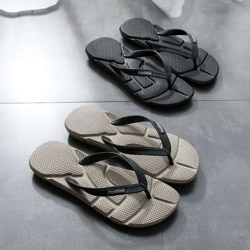Non-Casual Leather Summer Man Flip Flops Mem Stylish Men's Shoes Non-Casual Leather Thong Sandals Trainning Sea Slippers Tennis