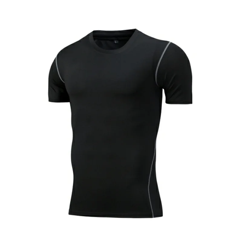 

Gym Sport T-Shirt Polyester Breathable Fabric Short Sleeve Running Shirt Men Training Tee Sportwear Fitness Quick Drying Clothes