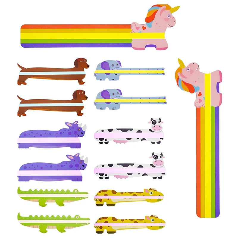 

14 Pcs Guided Reading Strips Colored Overlays Animal Reader Strips Guide Highlighter Strips Bookmarks Help With Dyslexia