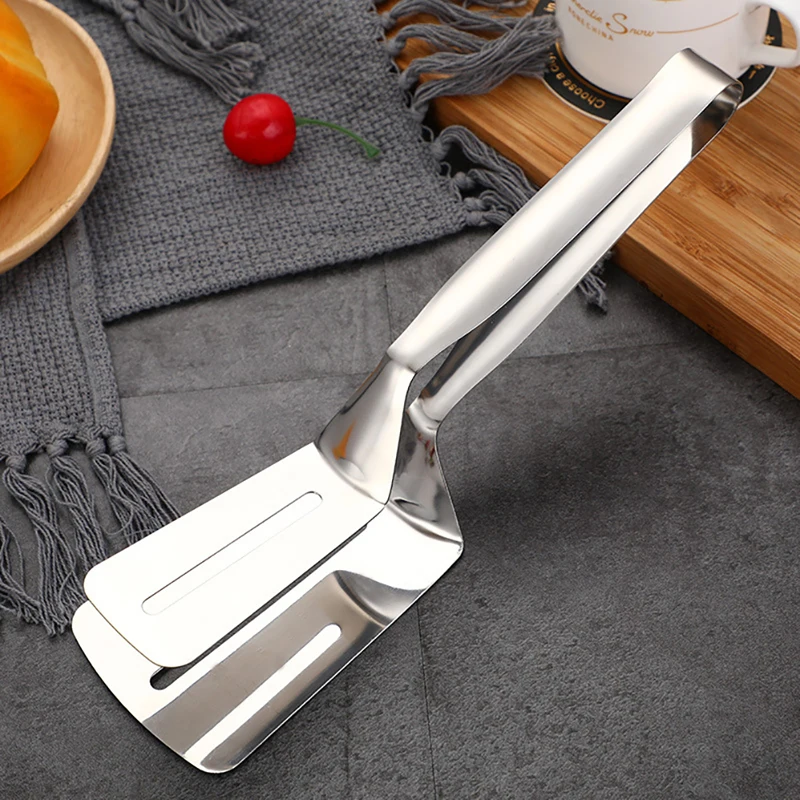 

Food-grade Stainless Steel Frying Shovel Clip Multifunctional Steak Barbecue Frying Fish Spatula Clip Bread Clip Kitchen Tool