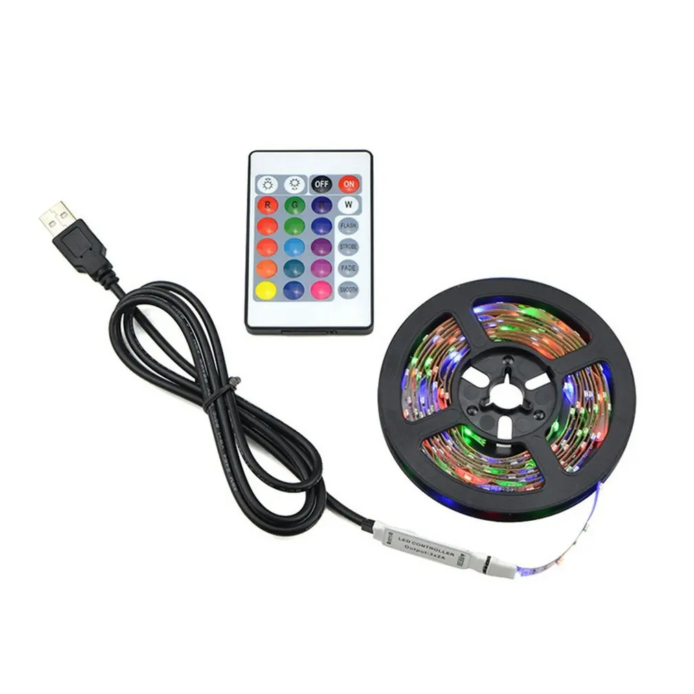 

LED Strip Light Flexible RGB 2835 USB 5V Decoration Lighting Remote Controller Ribbon Lamp For FestivalParty Bedroom TVBackLight